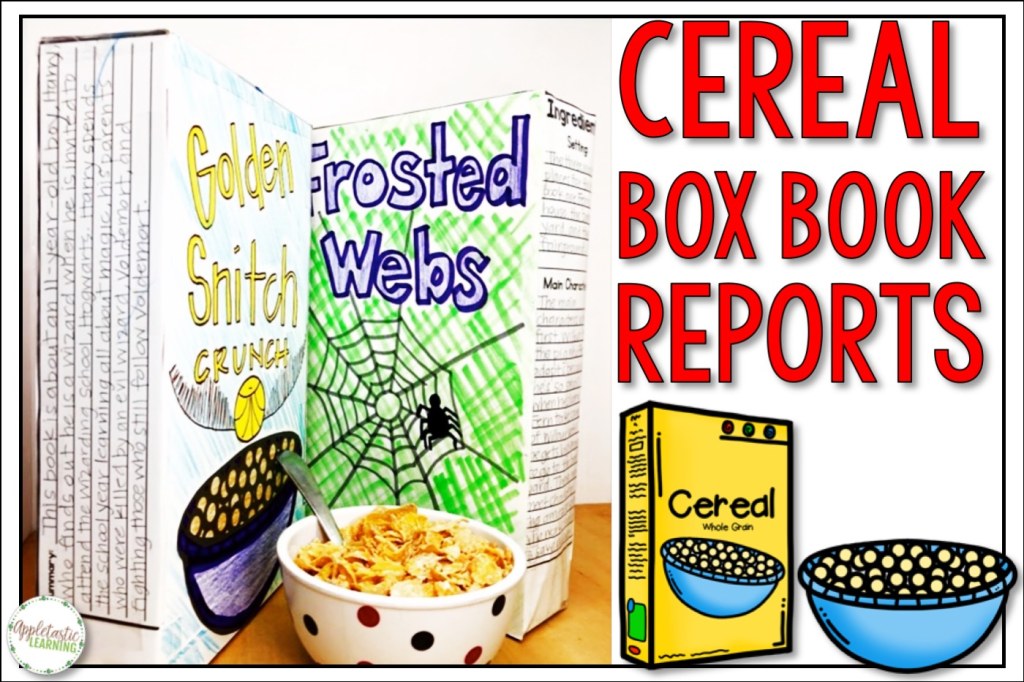 Picture of: Cereal Box Book Reports – A Fun Alternative! – Appletastic Learning