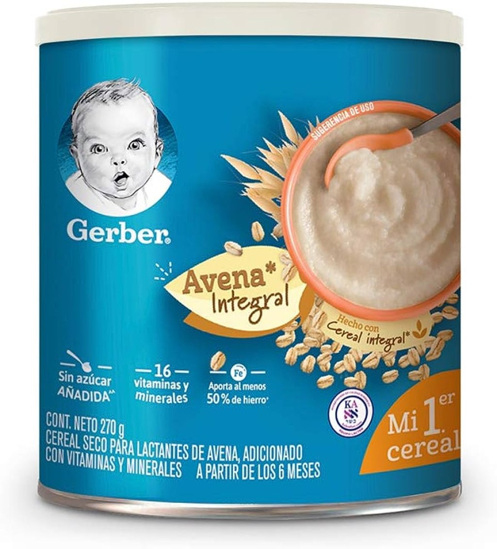Picture of: Cereal Infantil Gerber Etapa  Avena Integral Lata g