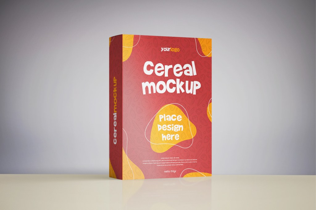 Picture of: Free Cereal Box Mockup  Mockuptree