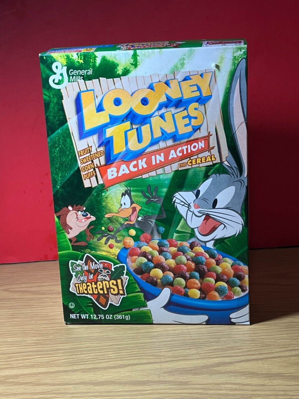 Picture of: General Mills Looney Tunes Back In Action Full Cereal Box from