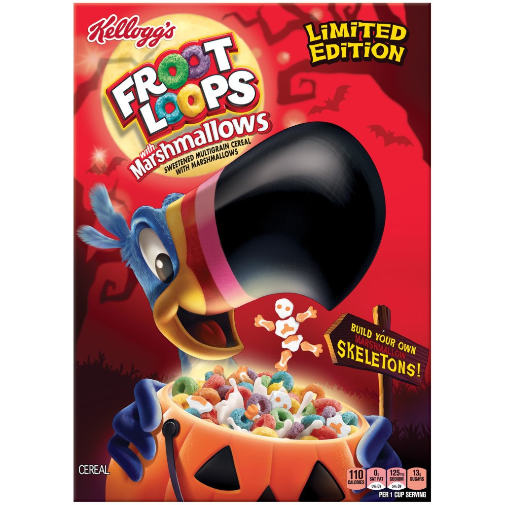Picture of: Kellogg’s Froot Loops Cereal, With Spooky Marshmallows,