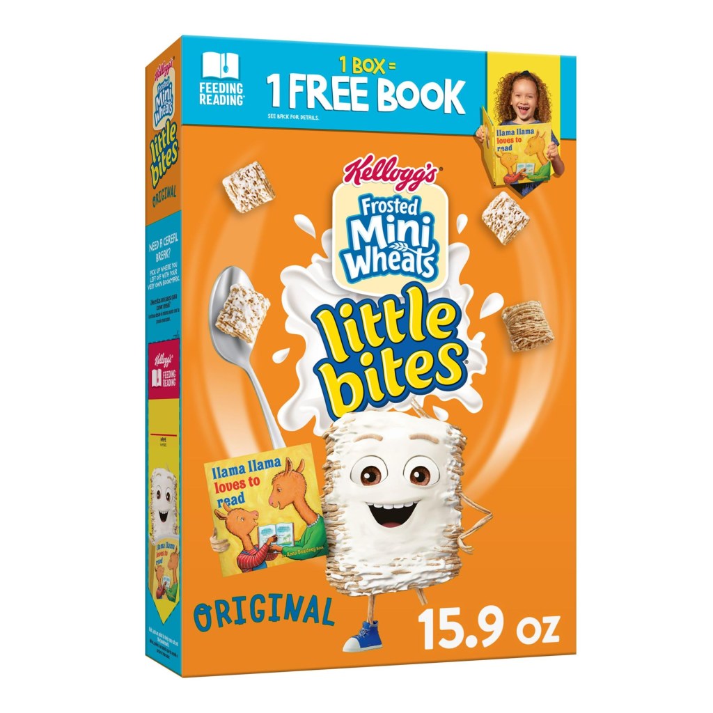 Picture of: Kellogg’s Frosted Mini-Wheats Little Bites Cold Breakfast Cereal,  High-Fiber, Whole Grain, Original,