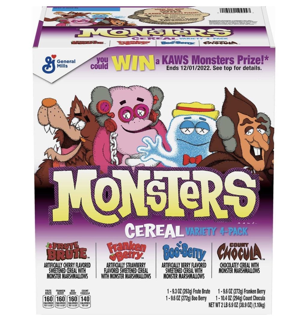 Picture of: Monsters Breakfast Cereal X KAWS – Quadruple Variety Pack ( pk.) Munchie  Box Reserve ((  ) Box), .3 Pound (Pack of ),