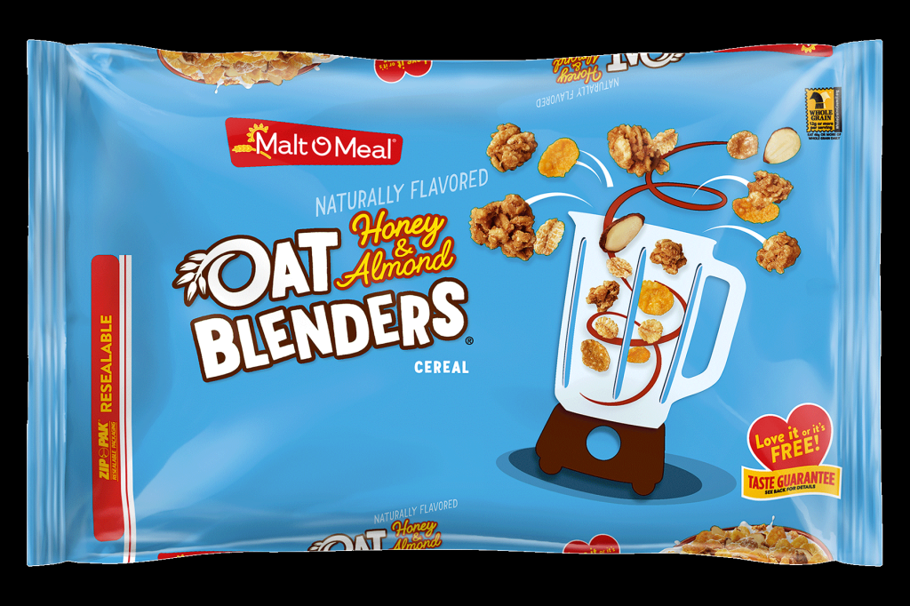 Picture of: Oat Blenders with Honey and Almonds Cereal  Malt-O-Meal
