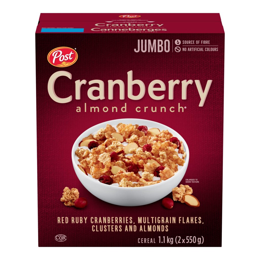 Picture of: Post Cranberry Almond Crunch Cereal, Jumbo Size,