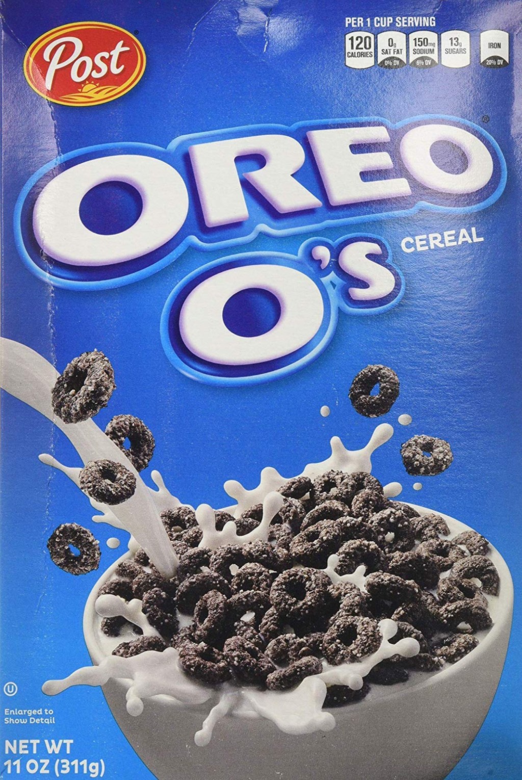 Picture of: Post Oreo O’s Cereal – American Cereal, Sweet and Crunchy Breakfast,  Chocolate Flavour – Box of , g Original Oreo Snack