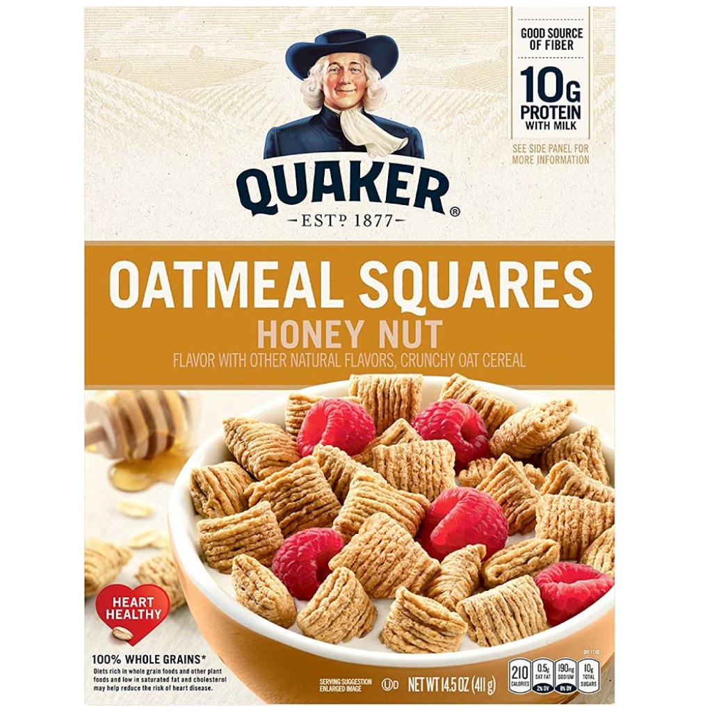 Picture of: Quaker Oatmeal Squares Cereal, Honey Nut, . oz : Amazon