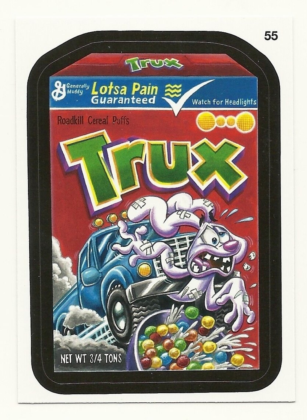 Picture of: WACKY PACKAGES SERIES # – TRUX CEREAL – STICKER # – MINT!!
